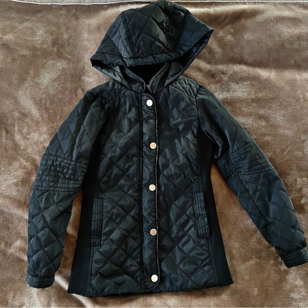 Ci Sono Black Quilted Girls Puffer Jacket Size XS/7